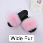 Natural Fox Fur Slippers Women Indoor Summer Shoes Genuine Sliders Ladies Girls