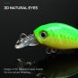 Mini Crankbait Fishing Lures Topwater Artificial Minnow Wobblers 5pcs 3.6cm 3.6g