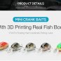Mini Crankbait Fishing Lures Topwater Artificial Minnow Wobblers 5pcs 3.6cm 3.6g