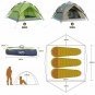 Automatic Camping Tent Large 3-4 People Outdoor Waterproof Hiking Quick Assembly
