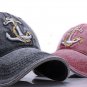Men Cotton Baseball Cap Sun Hat Vintage Washed Colors Sailor Anchor Snapback