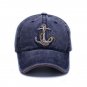 Men Cotton Baseball Cap Sun Hat Vintage Washed Colors Sailor Anchor Snapback