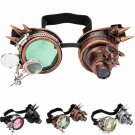 Florata Rivet Goggles Men Women Steampunk Vintage Round Sunglasses Gothic Retro