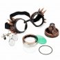 Florata Rivet Goggles Men Women Steampunk Vintage Round Sunglasses Gothic Retro