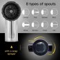 Foam Water Sprayer Garden Hose Nozzle For Car Pet Wash Plants Watering 8 Mode