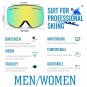 Snowboard Goggles Ski Winter Sport Men Women Anti Fog UV400 Dual Lens Glasses