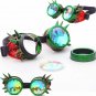 Festival Party Goggles Sunglasses Diffracted Lens Steampunk Men Colorful Glasses