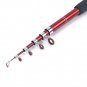 Telescopic Fishing Rod Spinning Tackle Travel Fiberglass Portable Baitcasting