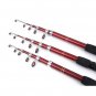 Telescopic Fishing Rod Spinning Tackle Travel Fiberglass Portable Baitcasting
