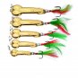 Fishing Lure Spoon Artificial Bait For Bass Penis Shape Tackle Spinner 5pcs Set