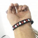 Charm Bracelet Women Men Silicone Poker Style Wristlet Armlet Hand Strap Jewelry