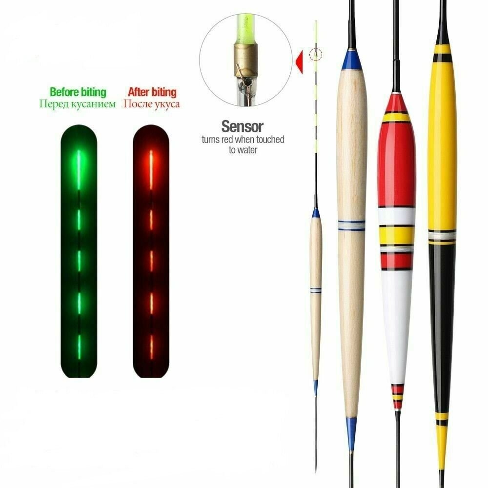 Smart Fishing Led Light Float Fish Bite Remind Color Change Glowing Electric