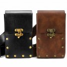 Steampunk Leather Bag Men Women Punk Retro Black Brown Motorcycle Waist Pack