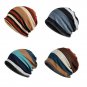 Winter Warm Hat Double Layers Cotton Striped Skullies Scarves Beanies Headgear