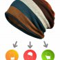 Winter Warm Hat Double Layers Cotton Striped Skullies Scarves Beanies Headgear
