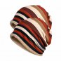 Winter Warm Hat Double Layers Cotton Striped Skullies Scarves Beanies Headgear
