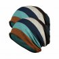Winter Warm Hat Double Layers Cotton Striped Skullies Scarves Beanies Headgear