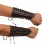 Men Steampunk Hand Armor Leather Medieval Gloves Cuffs Bracers Warrior Templar