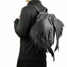 Men Backpack Leather Steampunk Suit Handmade Black Vampire Wing Punk Gothic