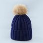 Winter Mom Women Hat Beanies Baby Kids Crochet Knitted Cap Girl Boy Fur Pompom