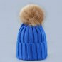 Winter Mom Women Hat Beanies Baby Kids Crochet Knitted Cap Girl Boy Fur Pompom