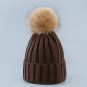 Winter Mom Women Hat Beanies Baby Kids Crochet Knitted Cap Girl Boy Fur Pompom