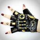 Half Finger Leather Gloves Steampunk Halloween Cosplay Vintage Gothic Theater