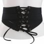 Women Wide Elastic Belt Corset Lace Up Waist Cincher Vintage Harness Steampunk