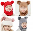 Kids Winter Hats Scarf Warm Mask Girls Boys Children Ski Cap Baby Bonnet Knitted