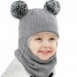 Kids Winter Hats Scarf Warm Mask Girls Boys Children Ski Cap Baby Bonnet Knitted