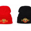 Men Winter Hats CCCP Russian Beanies Women Hip Hop Skullie Warm Cap Knitted Gift