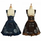 Gothic Steampunk Dress Vintage Women Victorian Lolita Corset Costume Cosplay New