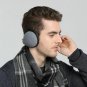 Men Winter Earmuffs Warm Wool Knitted Ear Warmer Foldable Cover Hat Back Wear