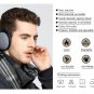Men Winter Earmuffs Warm Wool Knitted Ear Warmer Foldable Cover Hat Back Wear