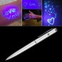 Magic LED Ballpoint Pen Creative UV Light Invisible Ink Secret Spy Pen Novelty