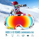 Kids Ski Goggles For Girls Boys Glasses Dual UV Lens Pro Anti Fog Mask Snowboard