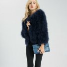 Women Real Fur Coat Jacket Rabbit Winter Short Overcoat New Outwear Genuine Warm