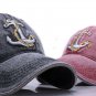 Men Sailor Cap Baseball Sun Hat Vintage Washed Colors Anchor Cotton Snapback