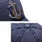 Men Sailor Cap Baseball Sun Hat Vintage Washed Colors Anchor Cotton Snapback