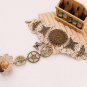 Womens Lace Bracelet Steampunk Vintage Large Clock Shape Metal And Gears Combo