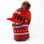 Winter Kids Hat Scarf Mask Boys Girls Knitted Skullies Ski Caps Pom Pom Bonnet