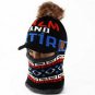 Winter Kids Hat Scarf Mask Boys Girls Knitted Skullies Ski Caps Pom Pom Bonnet
