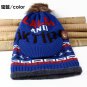 Winter Kids Hat Scarf Mask Boys Girls Knitted Skullies Ski Caps Pom Pom Bonnet