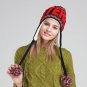 Beanies Women Winter Hat With Ears Flap Warm Girls Ski Knit Cap Pom Pom Xmas