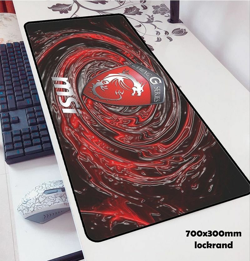 Computer Keyboard Mat Mouse Pad Gaming Large Size Non Slip Rubber Locked Edge