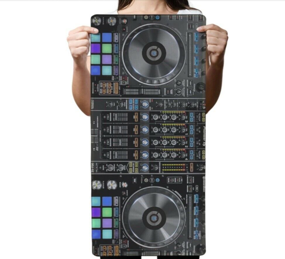 Computer Mouse Pad Large Size Music Console PC Mat Gaming Rug Black Anti-Slip