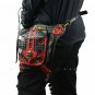 Punk Shoulder Bag Men Women Steampunk Gothic Faux Leather Travel Retro Wallet