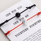 Wrist Bracelet Men Women Matte Lava Stone Natural Bead Xmas Gift Couple 2pcs