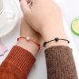 Wrist Bracelet Men Women Matte Lava Stone Natural Bead Xmas Gift Couple 2pcs