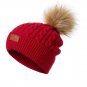 Winter Women's Hat Beanie Knitted Girls Warm Knit Ski Caps With Faux Fur Pompom